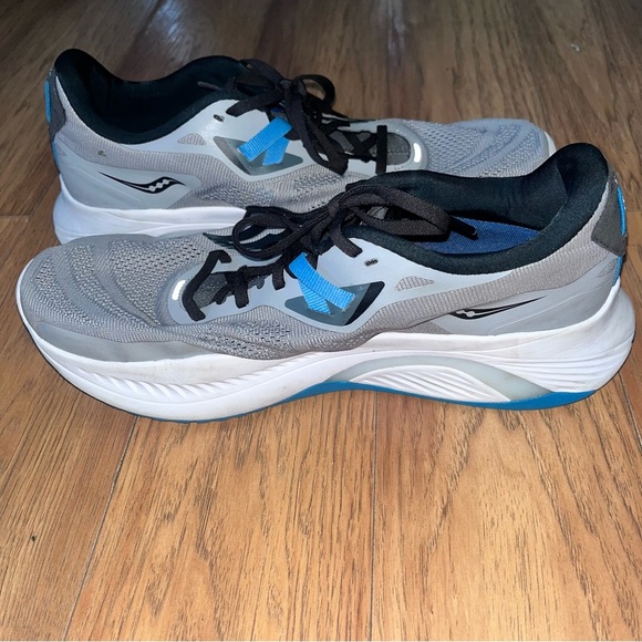 SAUCONY-Gray Sneakers with Blue Details - Picture 7 of 7